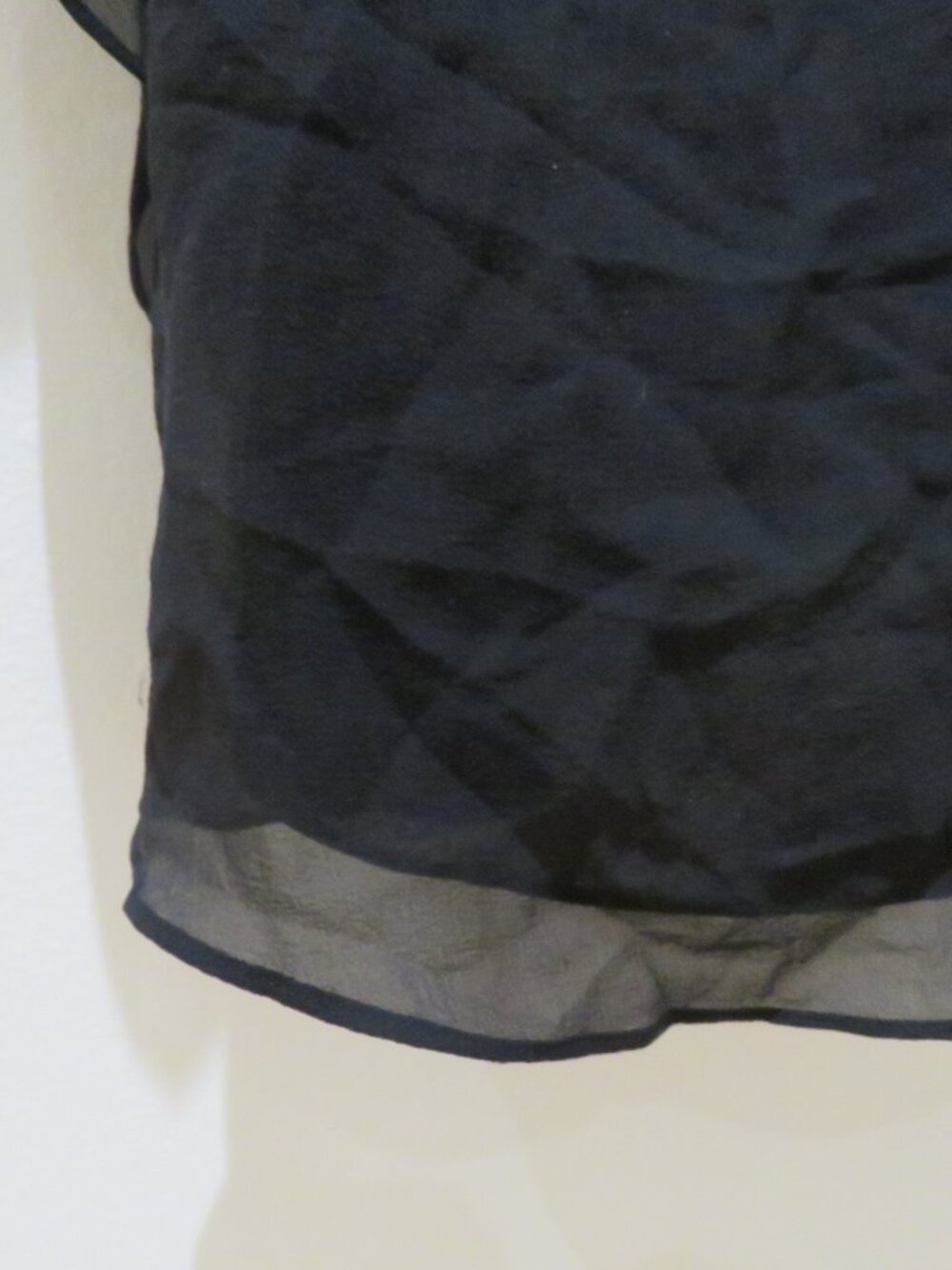 KAREN MILLEN 100% Silk Beaded Ruffle Chiffon Dress US 6 Whimsigoth Dark Romantic - Picture 8 of 16